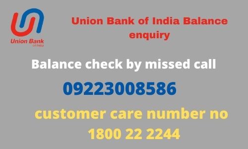 Union Bank of India Balance Check number
