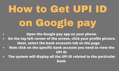 How to get upi id in Google Pay